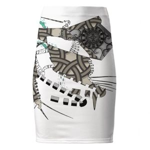 "Paths" Pencil Skirt